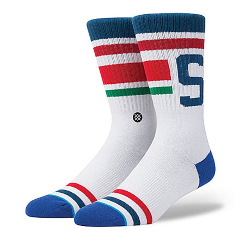 Stance Cleats Crew Socks White Large