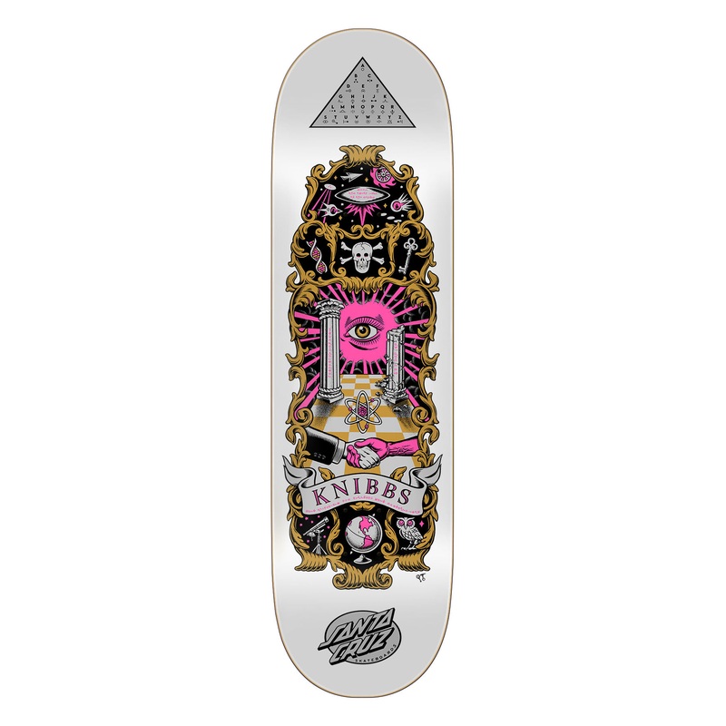 8.50in Knibbs Cryptic Santa Cruz Skateboard Deck No Color 8.50in x 31.60in