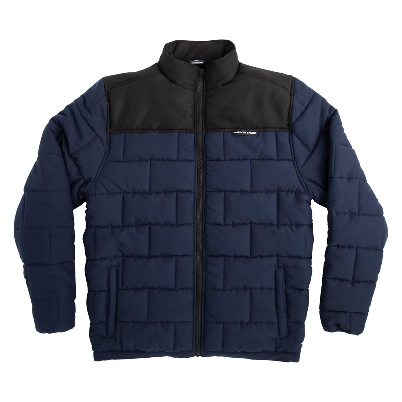 Brickwork Mens Santa Cruz Quilted Jacket Black/Blue XL