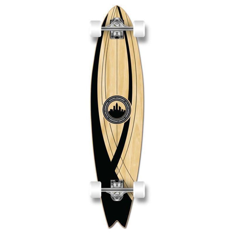 Fishtail Longboard 40 inch Onyx from Punked – Complete Complete
