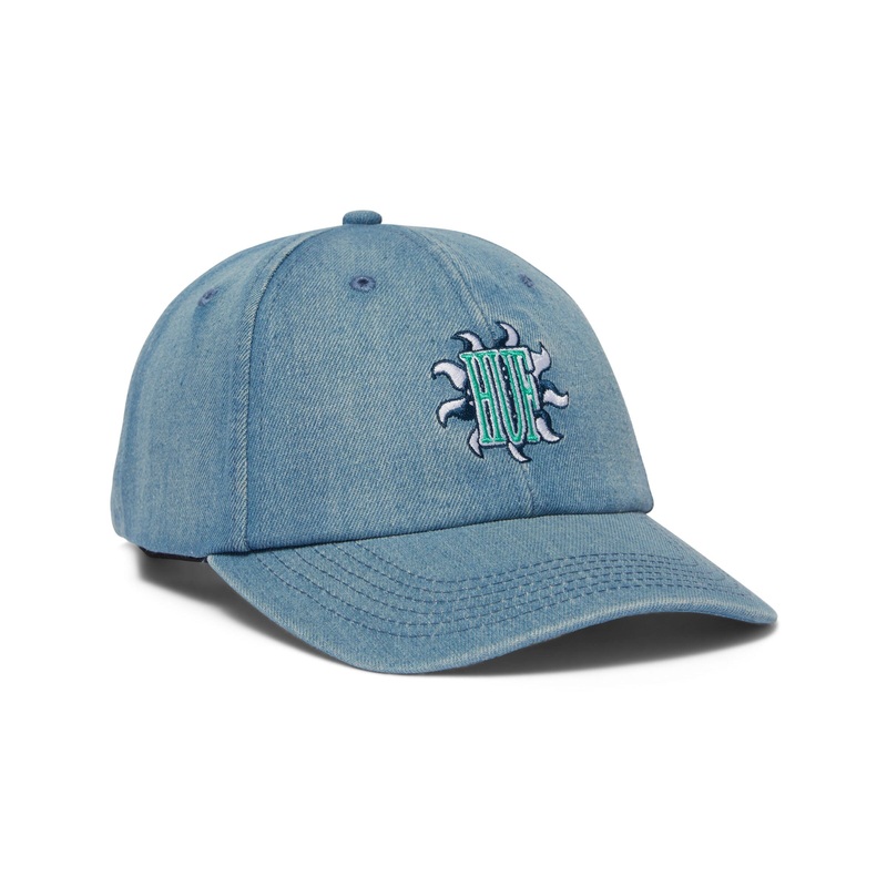 HUF Apollo Denim 6 Panel Hat Light Blue