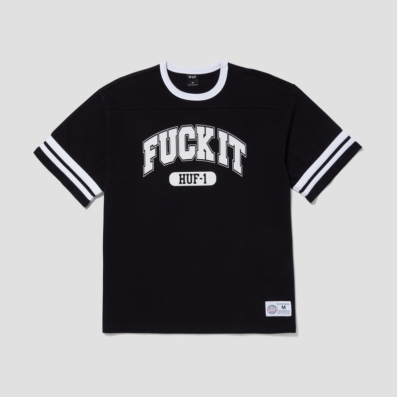 Huf Fuck It Football Shirt Black Small