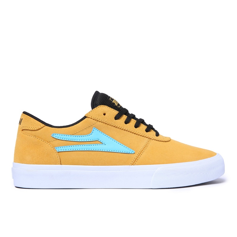Lakai Manchester Suede – Yellow / Cyan UK 7