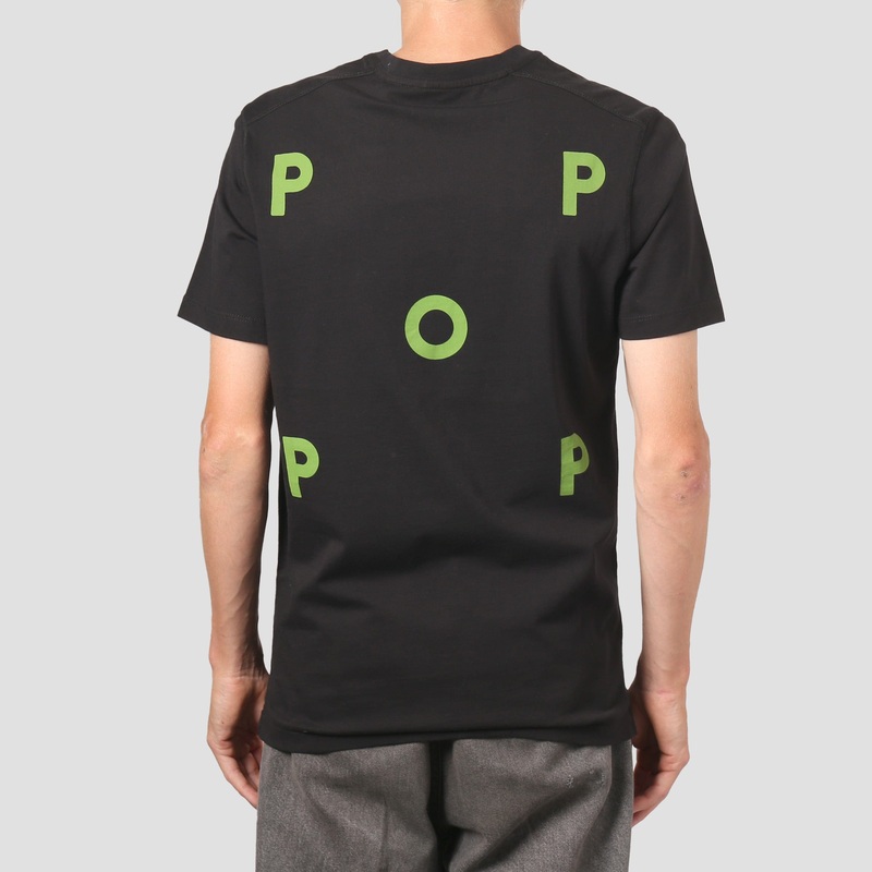 Pop Trading Logo T-Shirt Black / Green Small