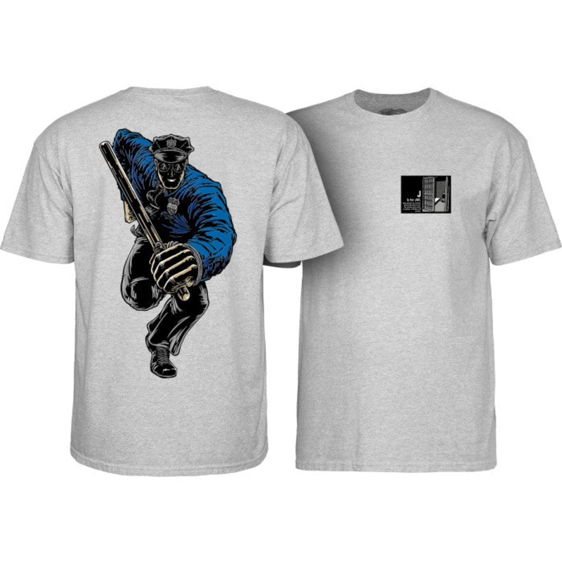 Powell Peralta Chris Senn Cop T-Shirt Small Black