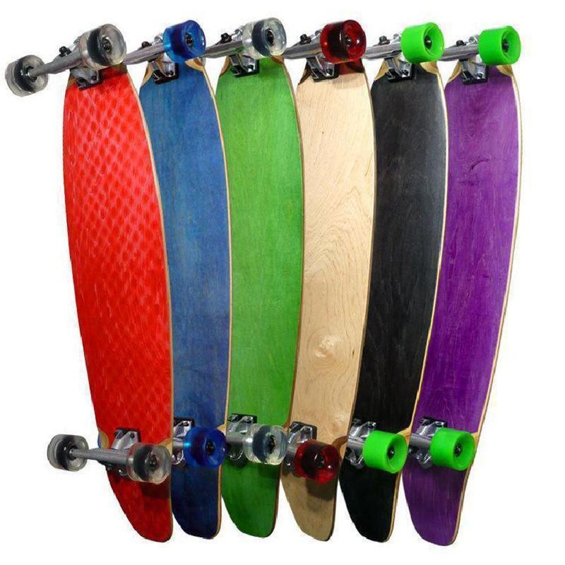 Punked Kicktail Longboard 40 inch – Complete Stained Red