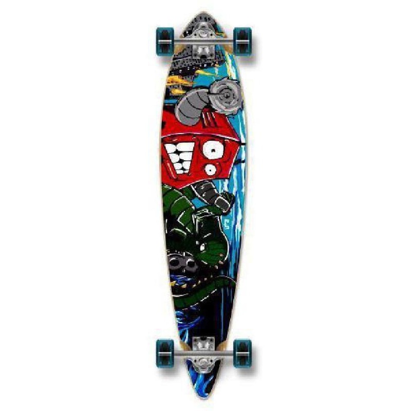 Punked Robot Godzilla 40 inch Pintail Longboard – Complete Complete