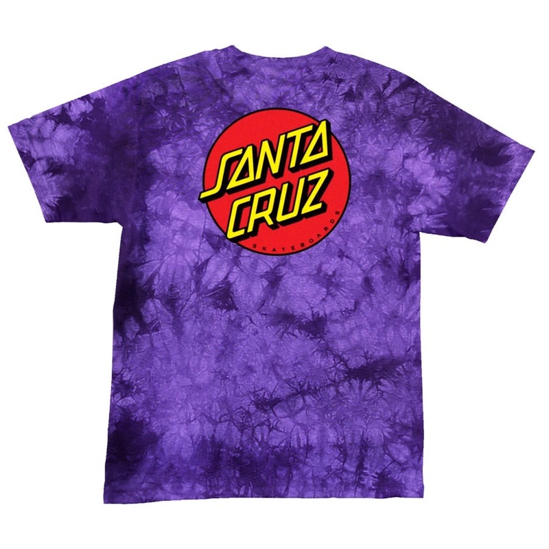 Santa Cruz Classic Dot T Shirt Purple Crystal Wash S