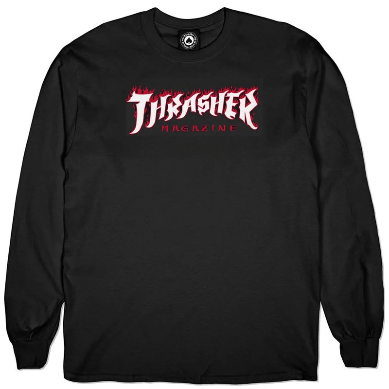 Thrasher Possessed Logo Long Sleeve T Shirt Black S