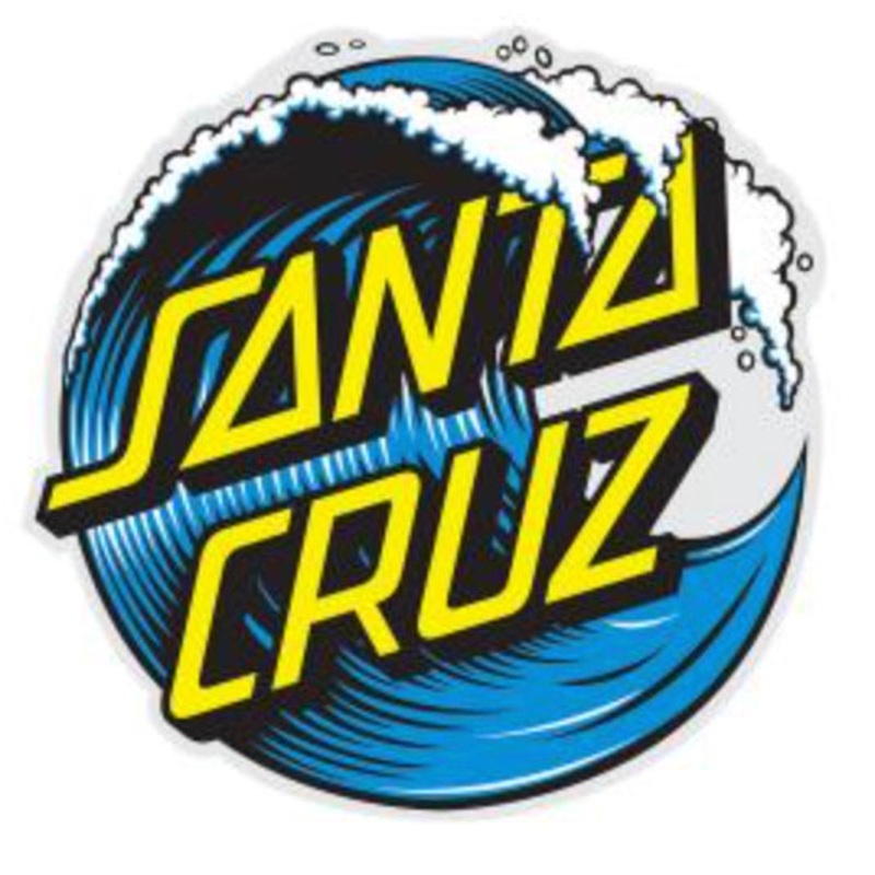 Wave Dot 6in Santa Cruz Stickers (25 Pack) Blue 6 in