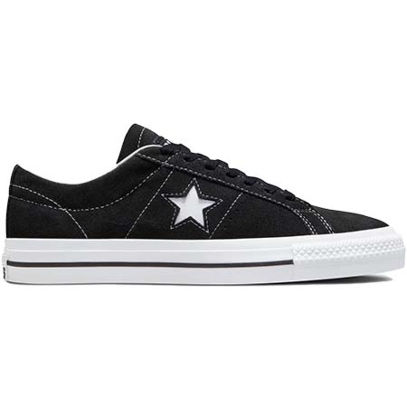 Converse One Star Pro Shoes Black/ Black/ White 7.0