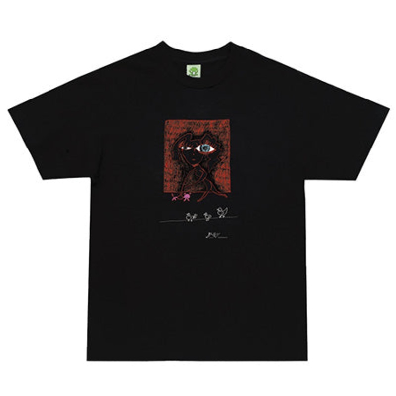 Frog Skateboards Chickens T Shirt Black Large