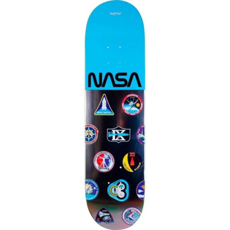 Habitat Skateboards NASA Logo Array Blue Skateboard Deck – 8.25″ x 32.125″