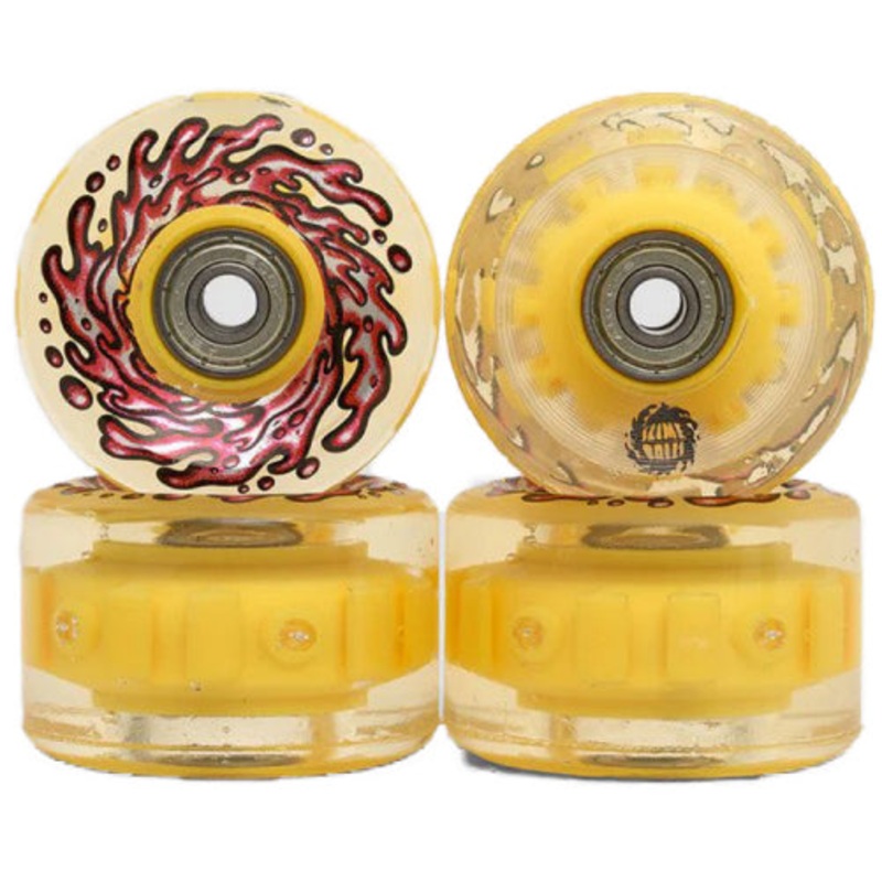 Santa Cruz *Light Ups* OG Slime Balls Wheels Red/Yellow LED 60MM 78A 60mm