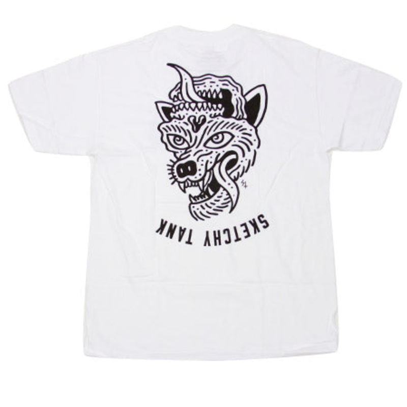 Sketchy Tank Flip Out T Shirt White Large