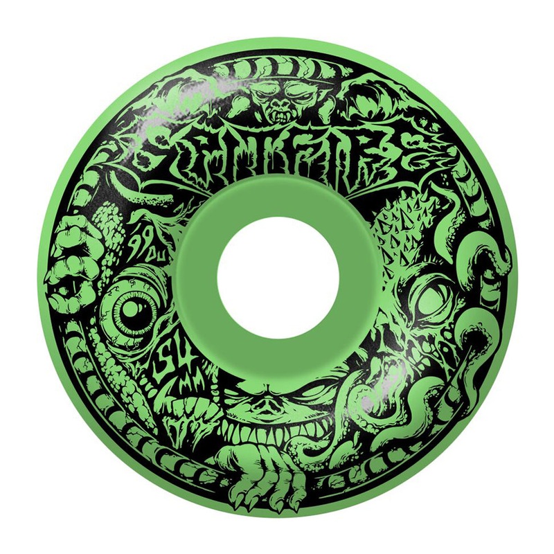 Spitfire Demon Gate Radial Full Glow Formula Four 99D Wheels Glow In The Dark 54mm