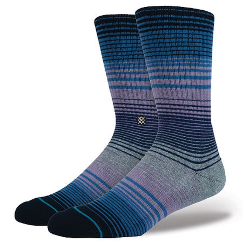 Stance Baja Norte Crew Socks Purple Large