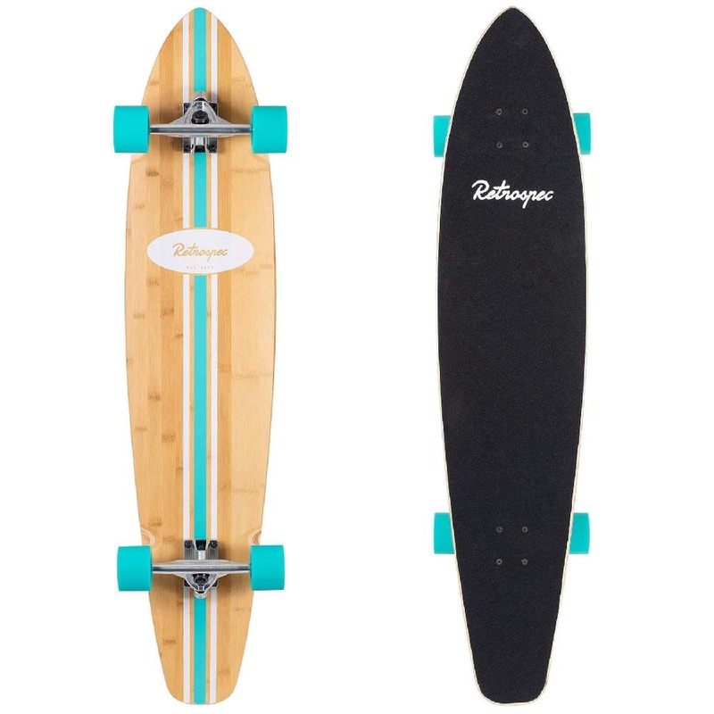 Zed Aqua Pipeline 44″ Top Mount Bamboo Kicktail Longboard