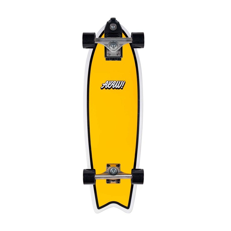 AKAW! Splitwave Yellow 30″ Surfskate Longboard