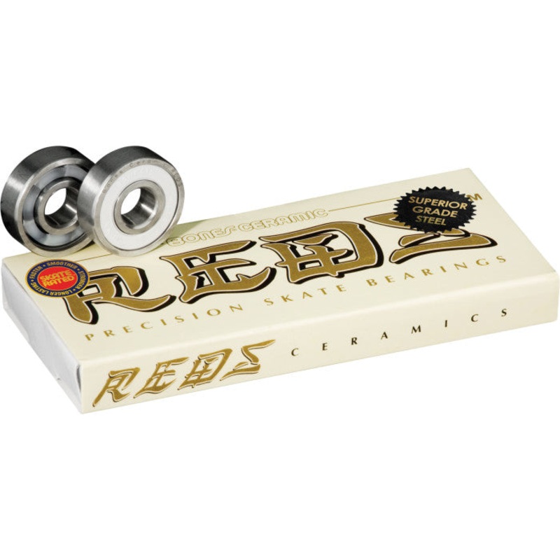 Bones Ceramic Super REDS Skateboard Bearings (8 pack)