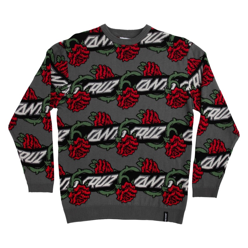 Dressen Rose Vine Santa Cruz Mens Sweater Black M