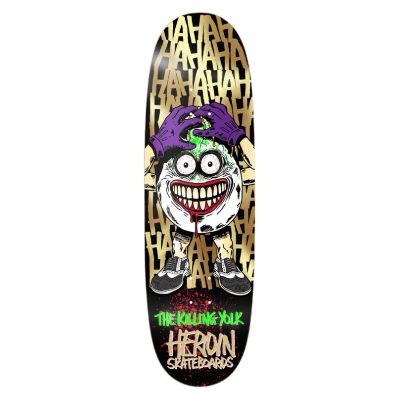 Heroin Team Killing Yolk 9.25″ Symmetrical Skateboard Deck 9.25″ WB 14.25″