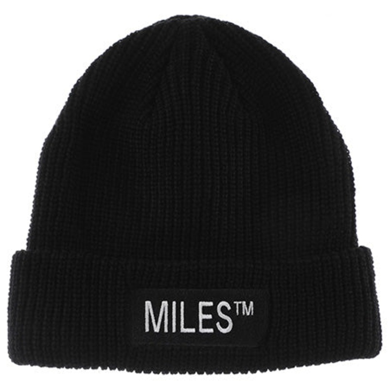 Miles Logo Beanie Black One size fits all