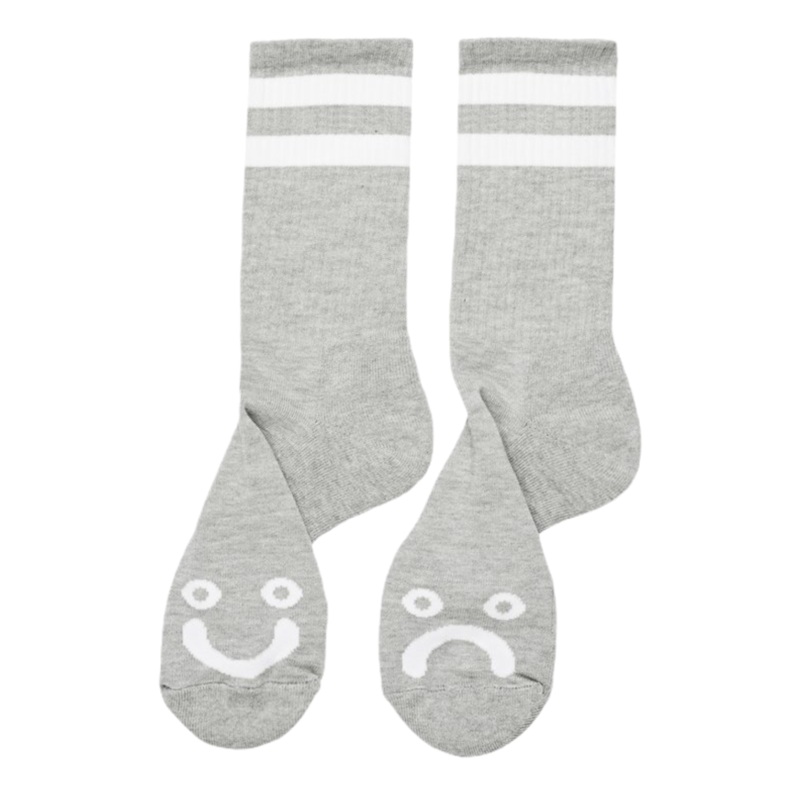 Polar Happy Sad Socks Heather Grey OS