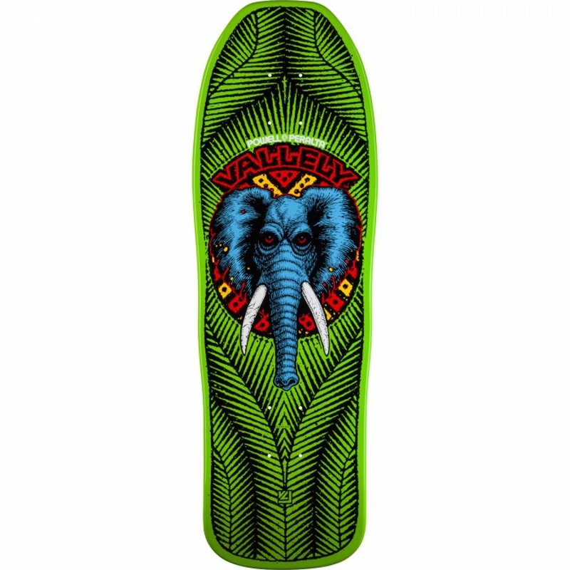 Powell Peralta Vallely Elephant 10″ Lime Skateboard Deck