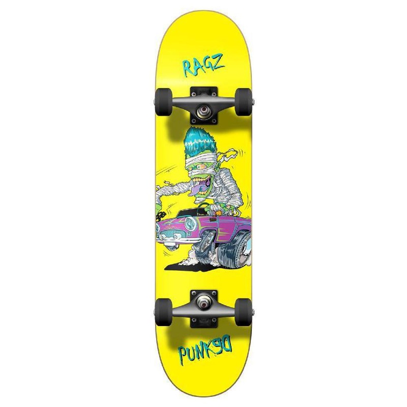 Punked Graphic Hot Rod Ragz Complete Skateboard Complete