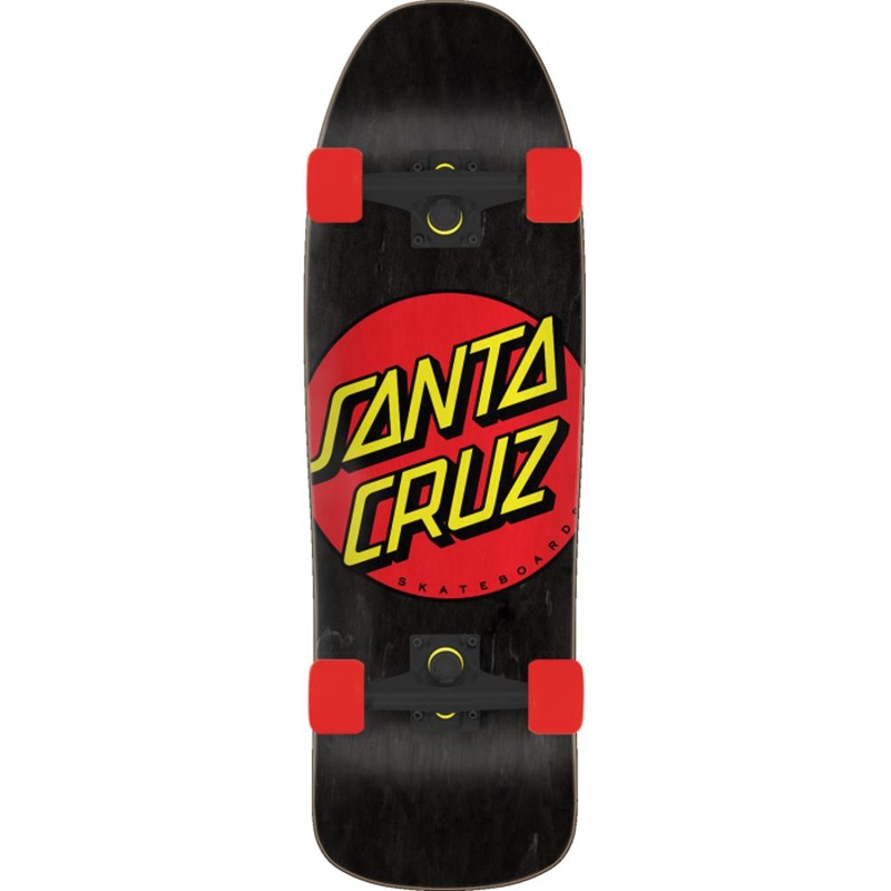 Santa Cruz Classic Dot 80’S Cruzer Black/Red 32″ Cruiser Longboard Complete