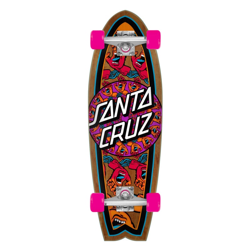 Santa Cruz Mandala Hand Shark Cruzer Complete Skateboard 8.8 x 27.7
