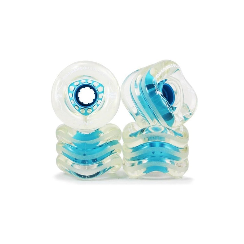 Shark Wheels Longboard – 72MM,78AClearwithBlueHubDNA