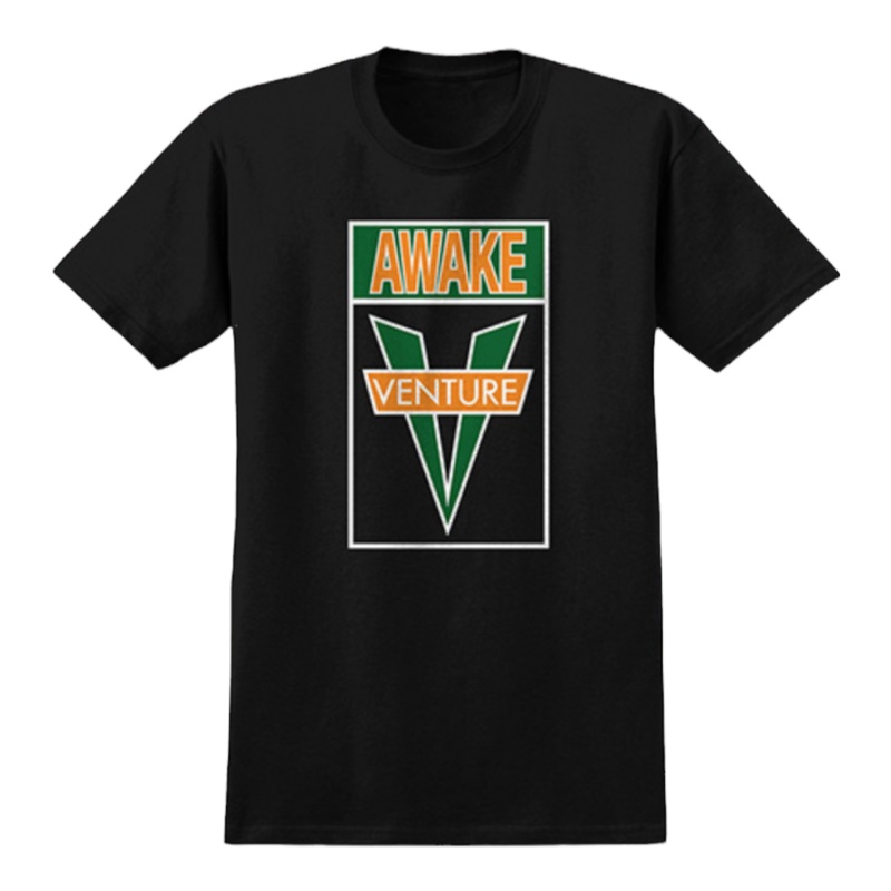VENTURE AWAKE T SHIRT BLACK/ORANGE S