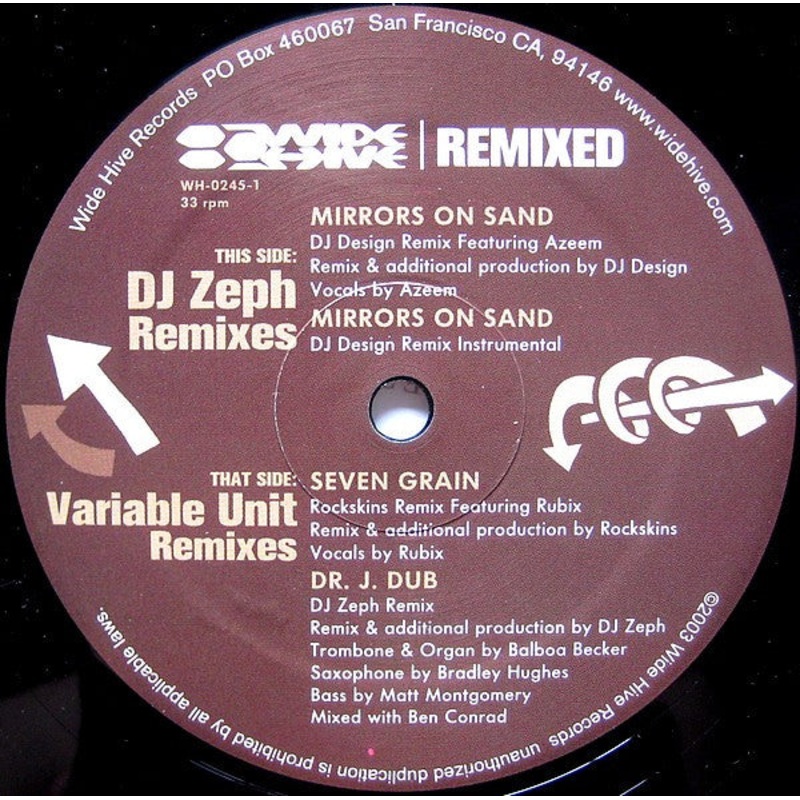 DJ Zeph, Variable Unit  Remixed Vinyl LP Record *Sealed 2003 Release*