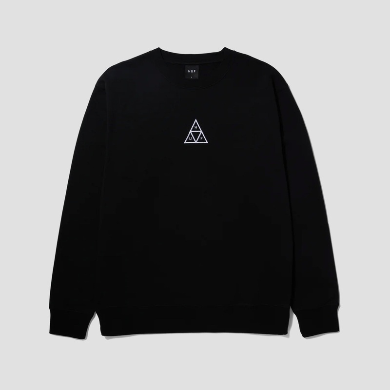 Huf Set Triple Triangle Crewneck Black Small