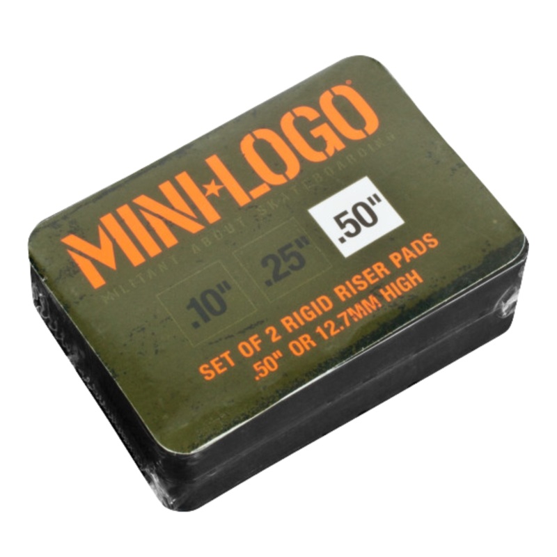 Mini Logo Rigid Riser Pads .50 .50 Black