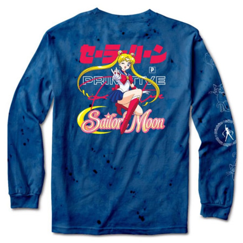 Primitive Skateboarding Primitive x Sailor Moon Washed Long Sleeve T Shirt Navy Small