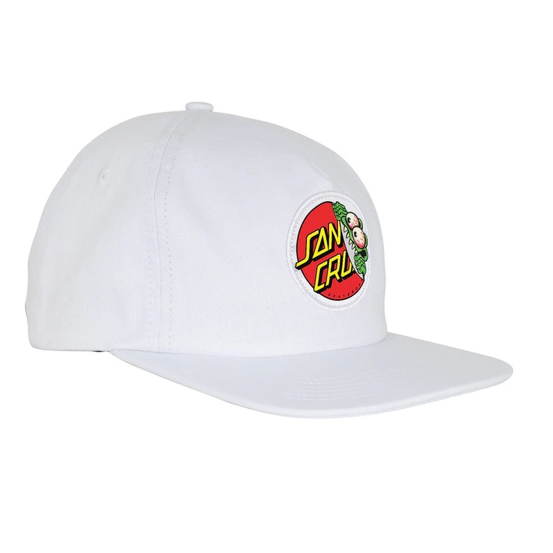 Santa Cruz Strapback Hat Beware Dot White OS