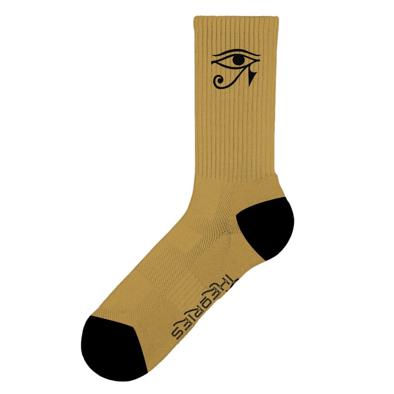 Theories Horus Crew Socks Yellow One Sie Fits All
