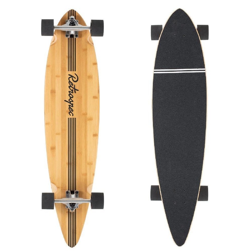 Zed Black Pipeline 41″ Bamboo Pintail Longboard Complete