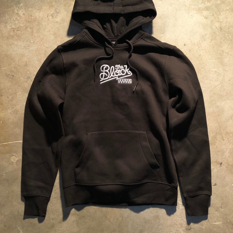 Block – Diner Logo Embroidered Pullover Hoodie – Black XS