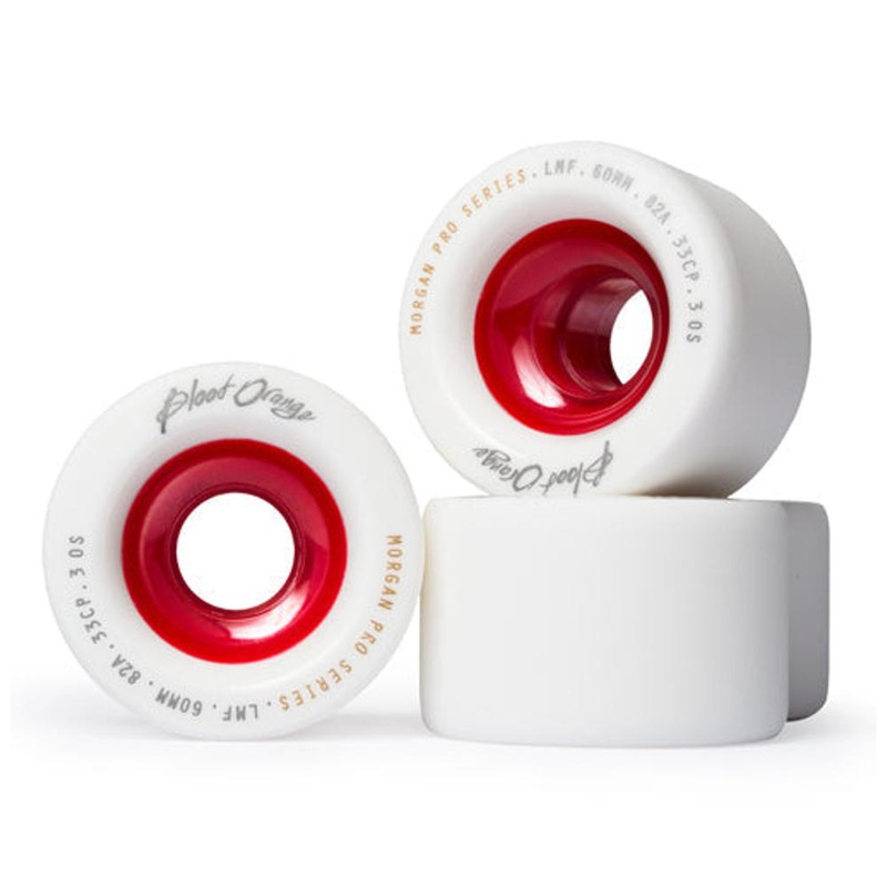 Blood Orange Morgan Pro SeriesWhite  60mm/82A Skateboard Wheels | set of 4 Blood Orange Morgan Pro Series 60mm/82A Wheels