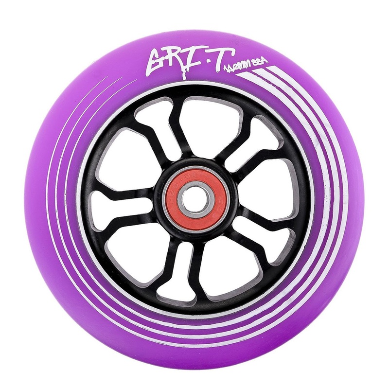 Grit Ultra Light Spoked V2 110mm Scooter Wheel  – Black / Purple