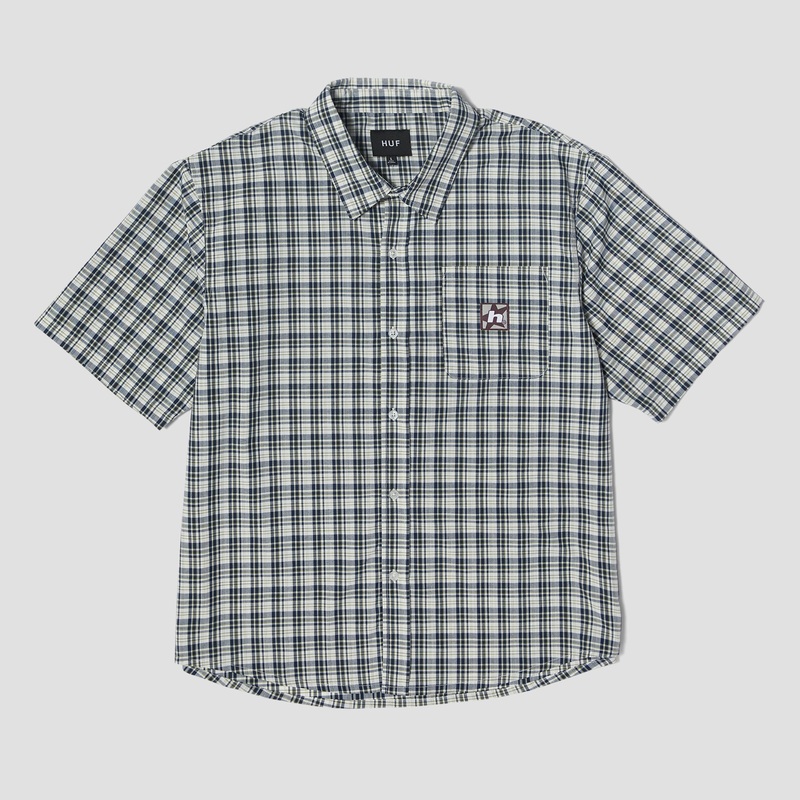 HUF H Star Plaid Shortsleeve Shirt Linen Small