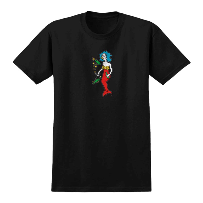 Krooked Mermaid T Shirt Black/Red S