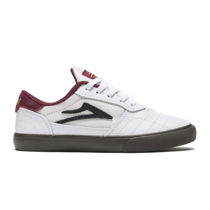 Lakai Cambridge Kids (White/Gum Leather) 1.0M / 2.5W