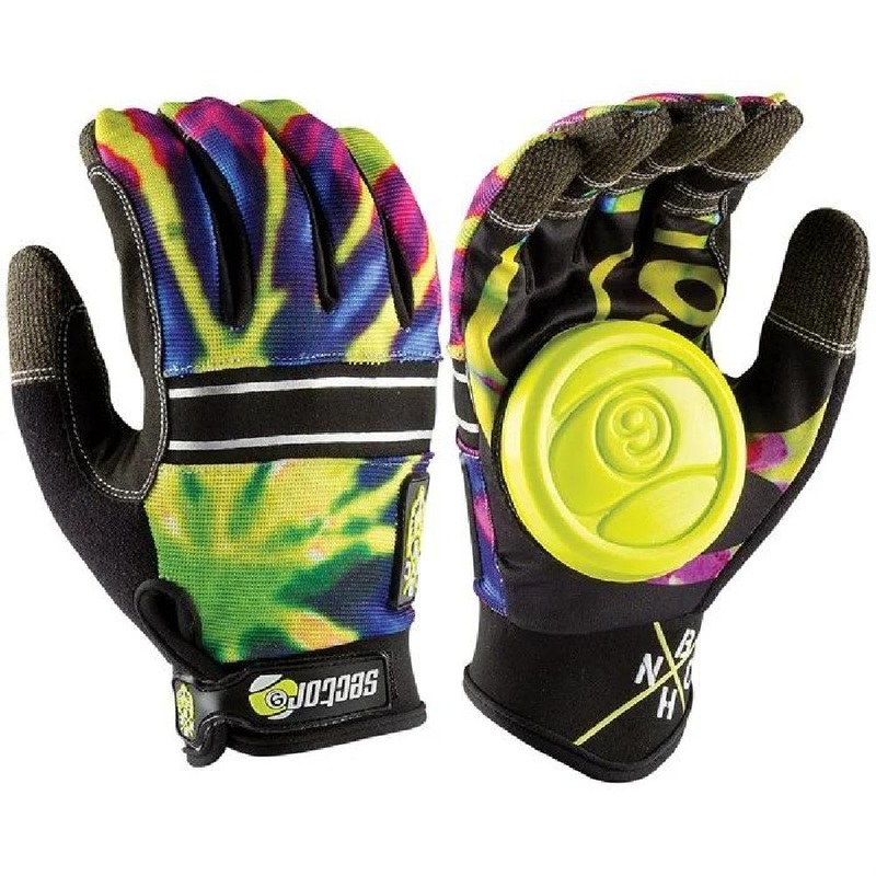 Longboard Downhill Yellow Blue Sliding Gloves – Yellow Puck S/M