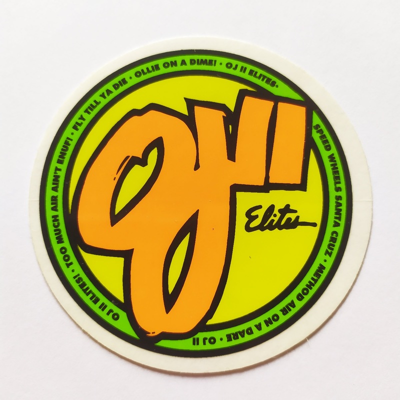 OJ Elite Wheels Skateboard Sticker