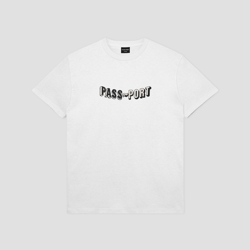 PassPort Sunken Logo Embroidery T-Shirt White Small